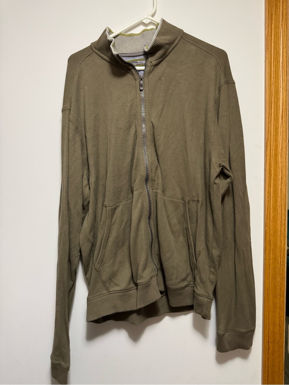 Tommy Bahama Olive Full-Zip Men's Sweater Jacket